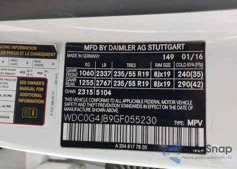 2016 Mercedes-Benz Glc 300 z USA, uszkodzony, nr VIN WDC0G4JB9GF055230